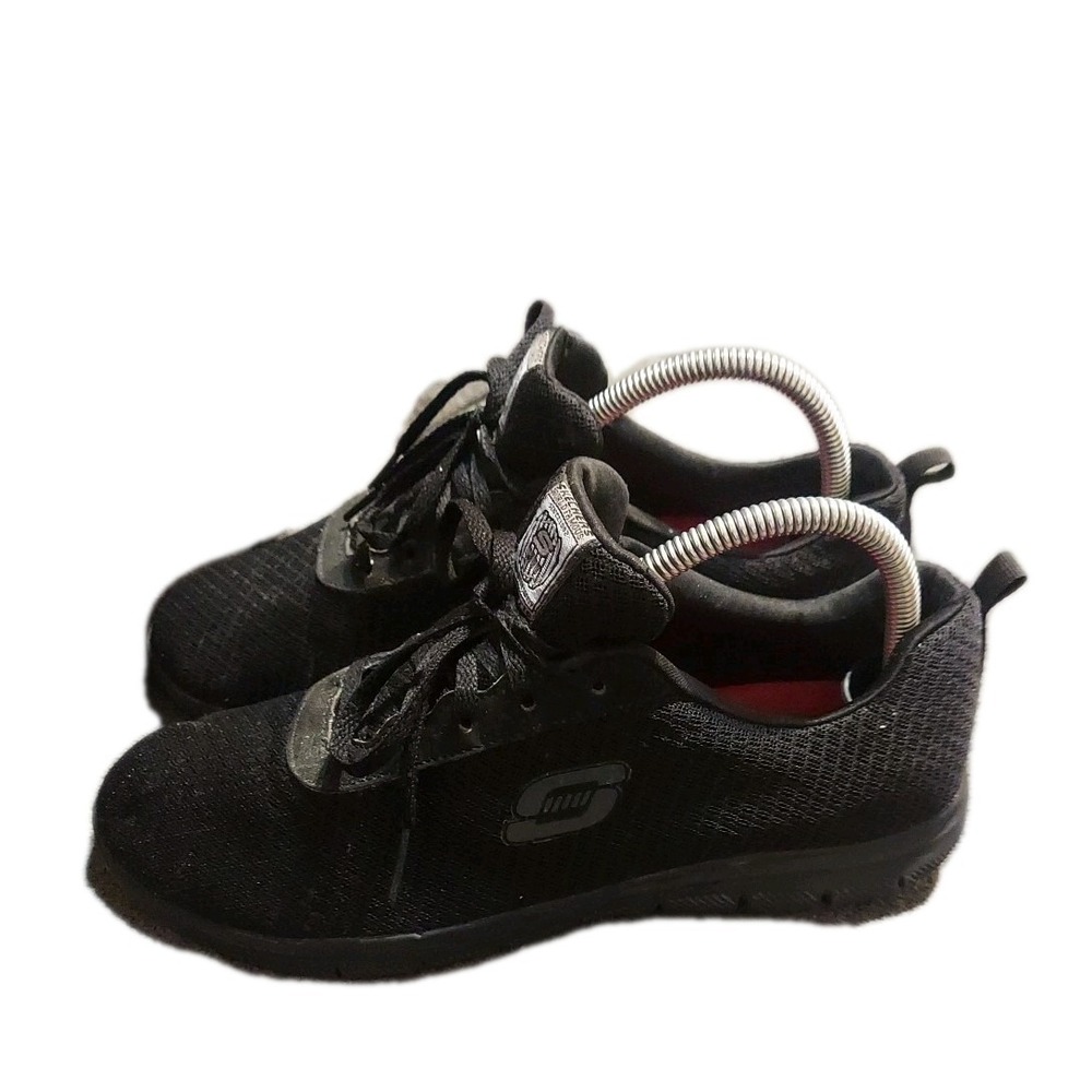 Skechers Womens‎ Size 9 Ghenter Bronaugh 77210 Black Work Slip Resistant Shoes